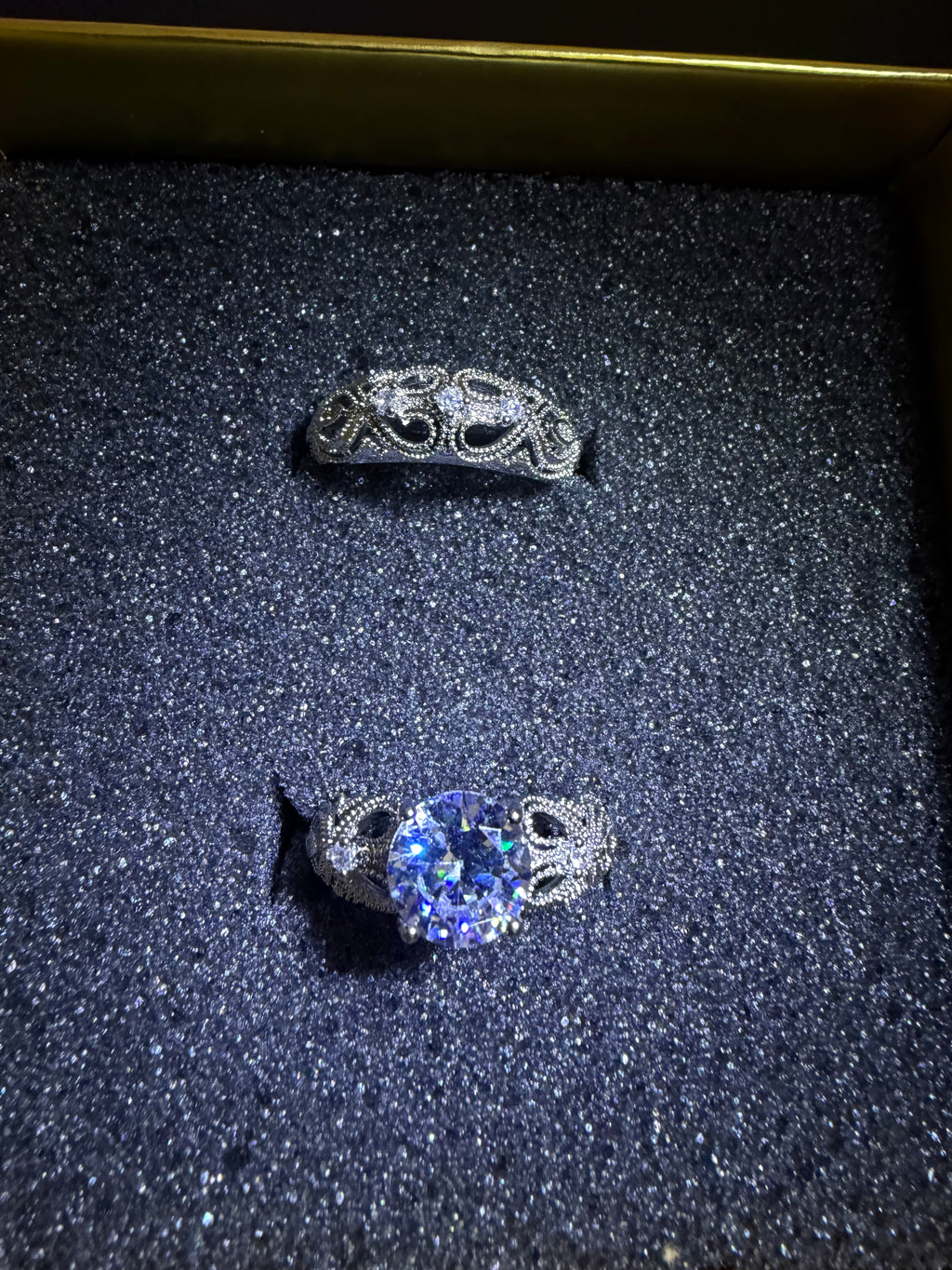 3KT Mossanite Diamond Wedding Set