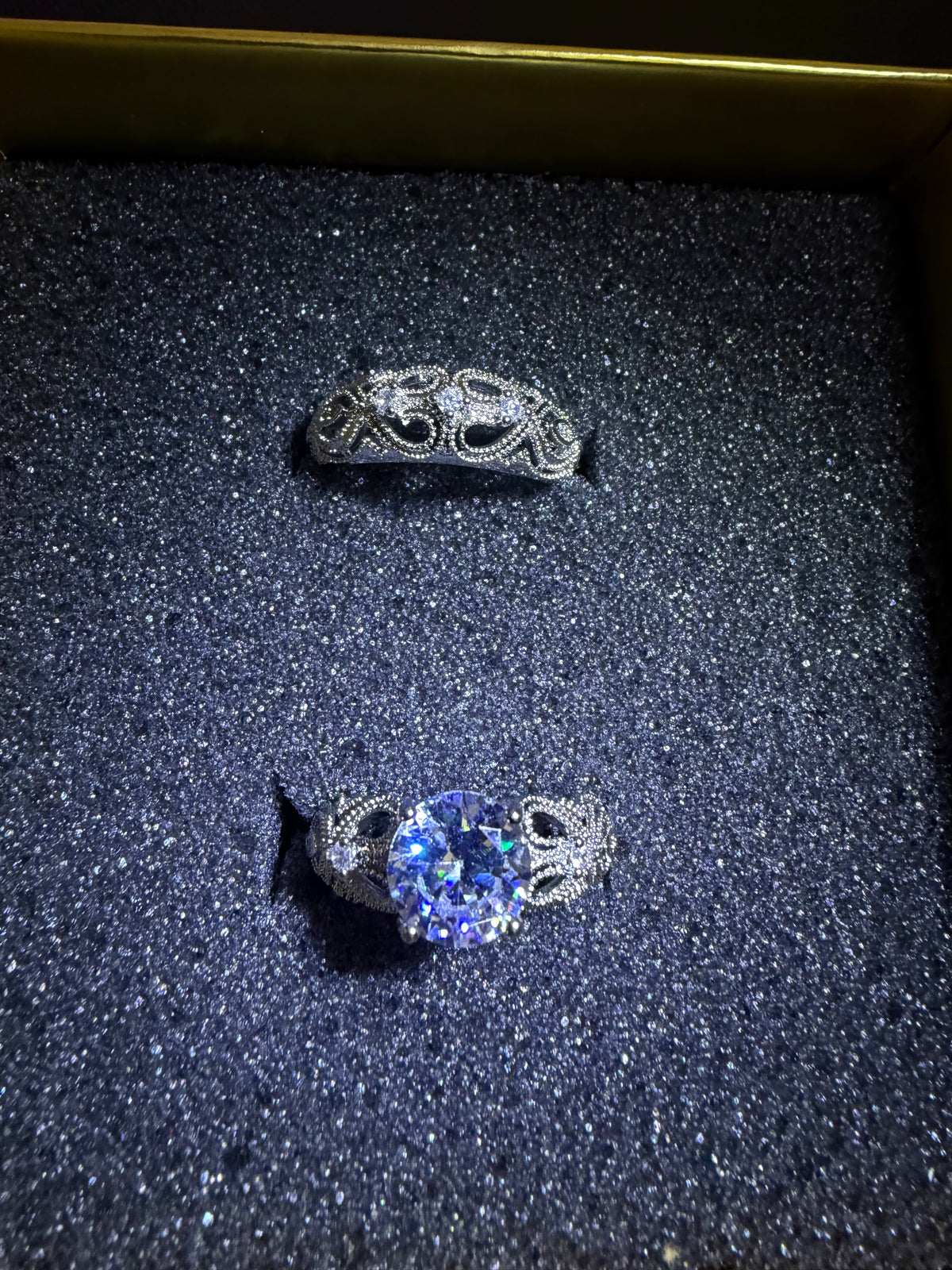 3KT Mossanite Diamond Wedding Set