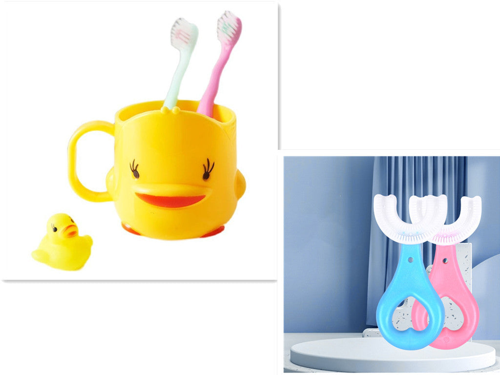 Children's U-shaped Soft Rubber Toothbrush