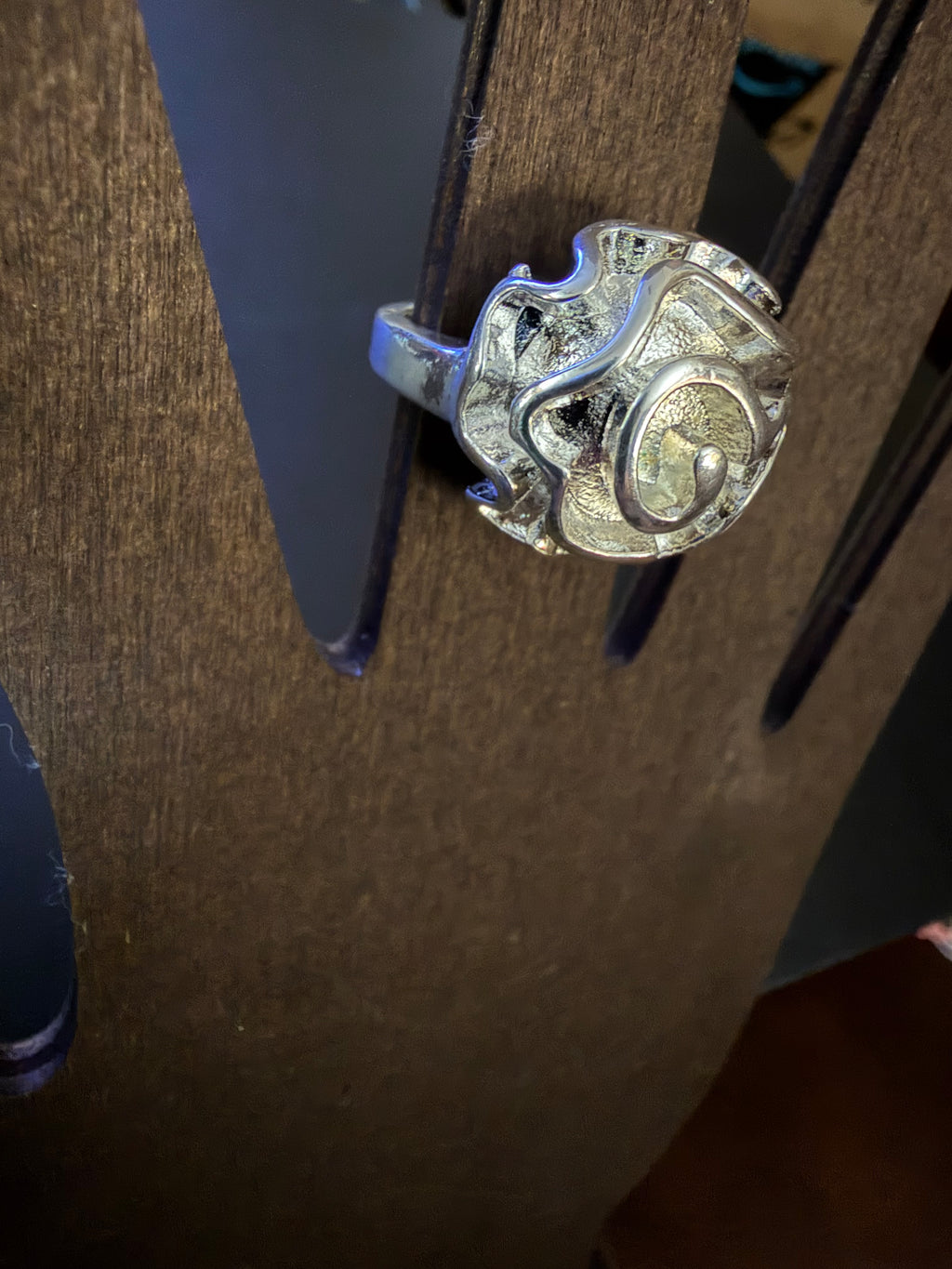 925 Silver Plated Rose Ring