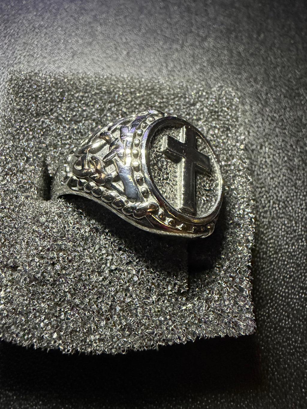 Stainless Steel Cross Ring