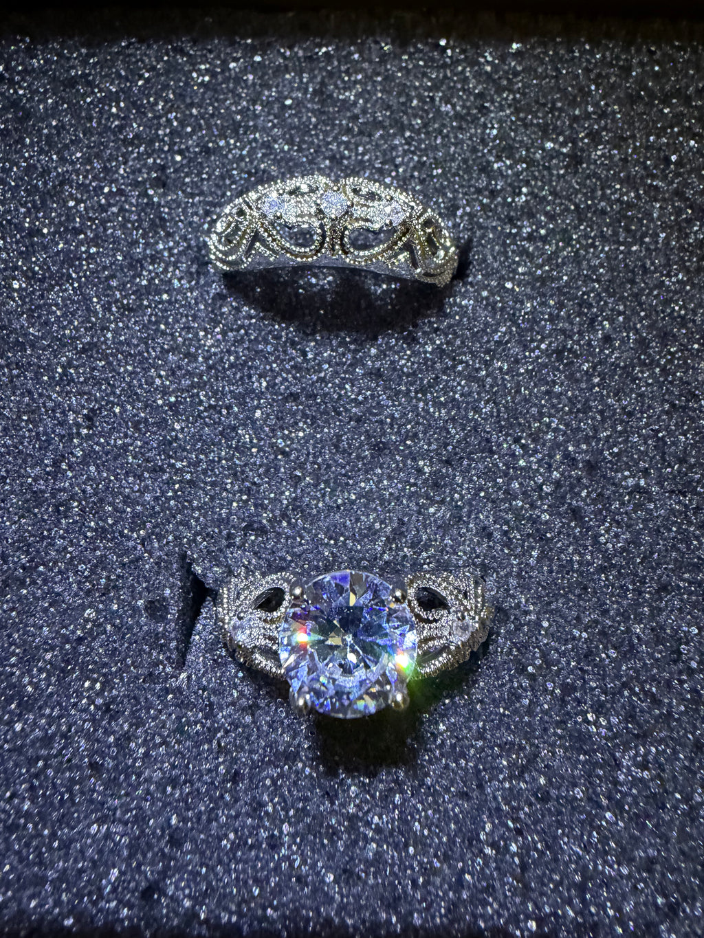 3KT Mossanite Diamond Wedding Set