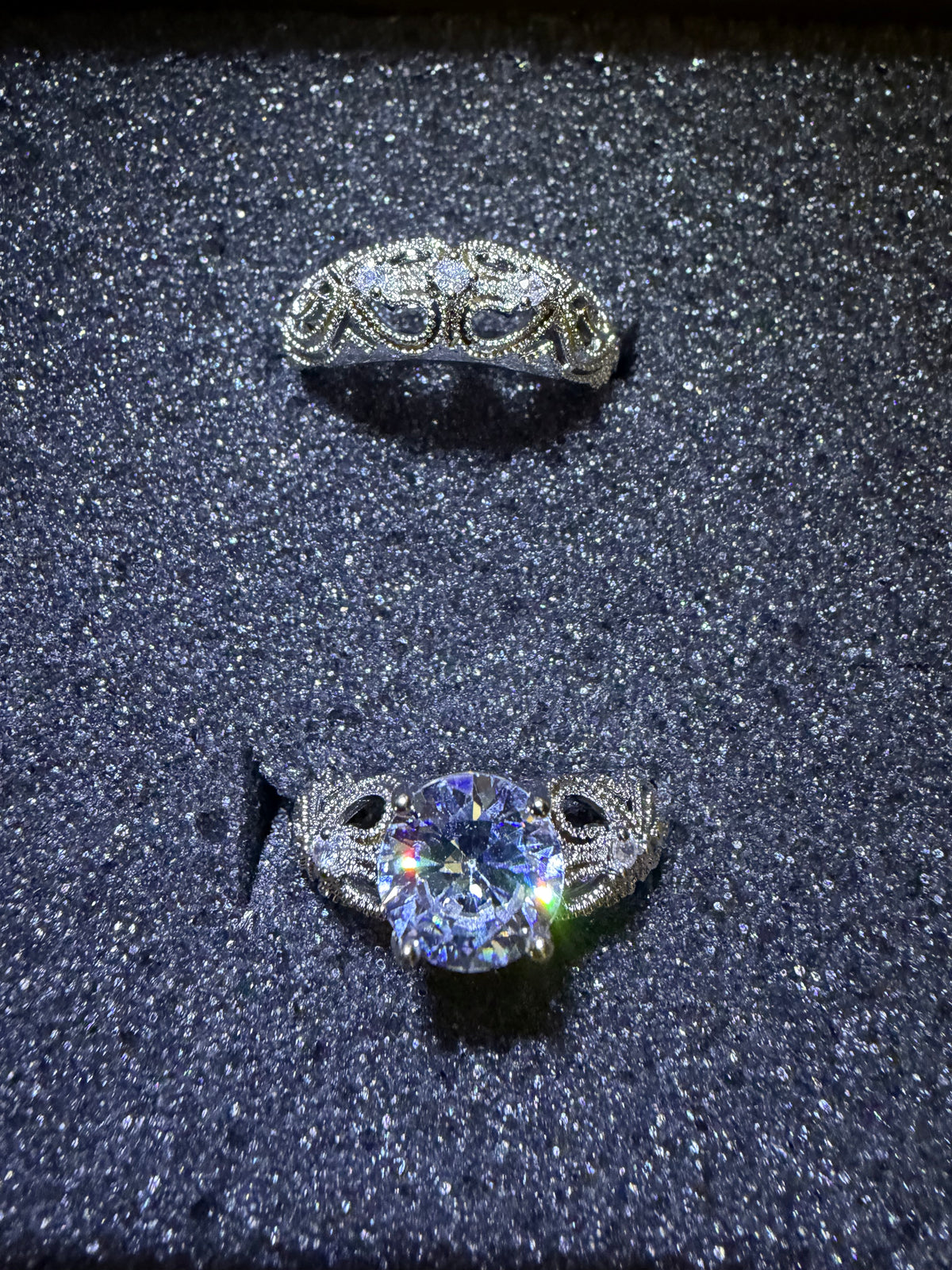 3KT Mossanite Diamond Wedding Set