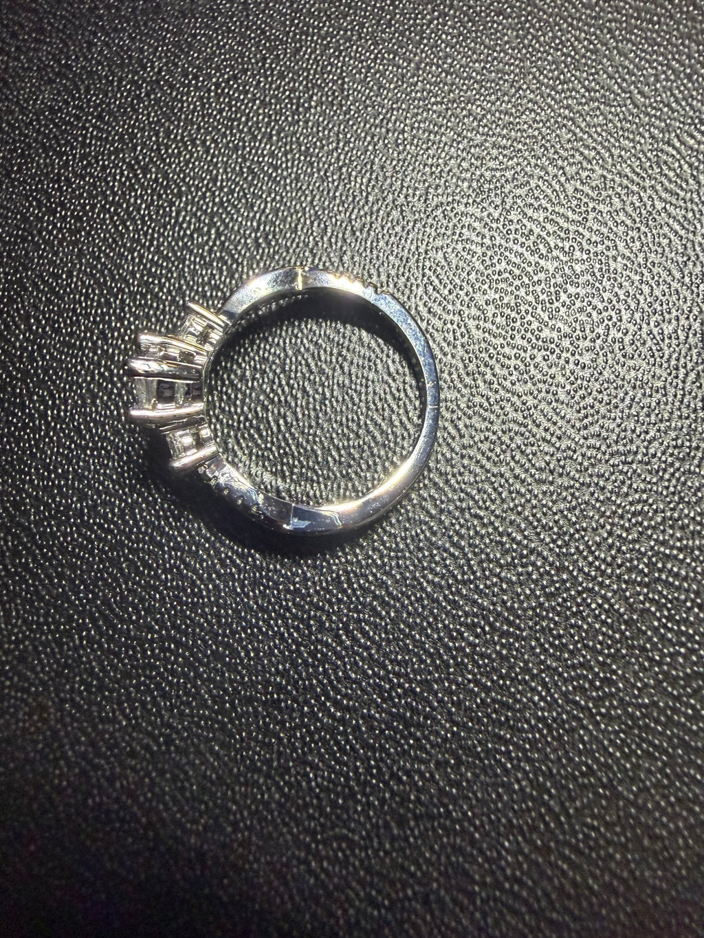 3CT Marques Cut Mossanite Engagement Ring