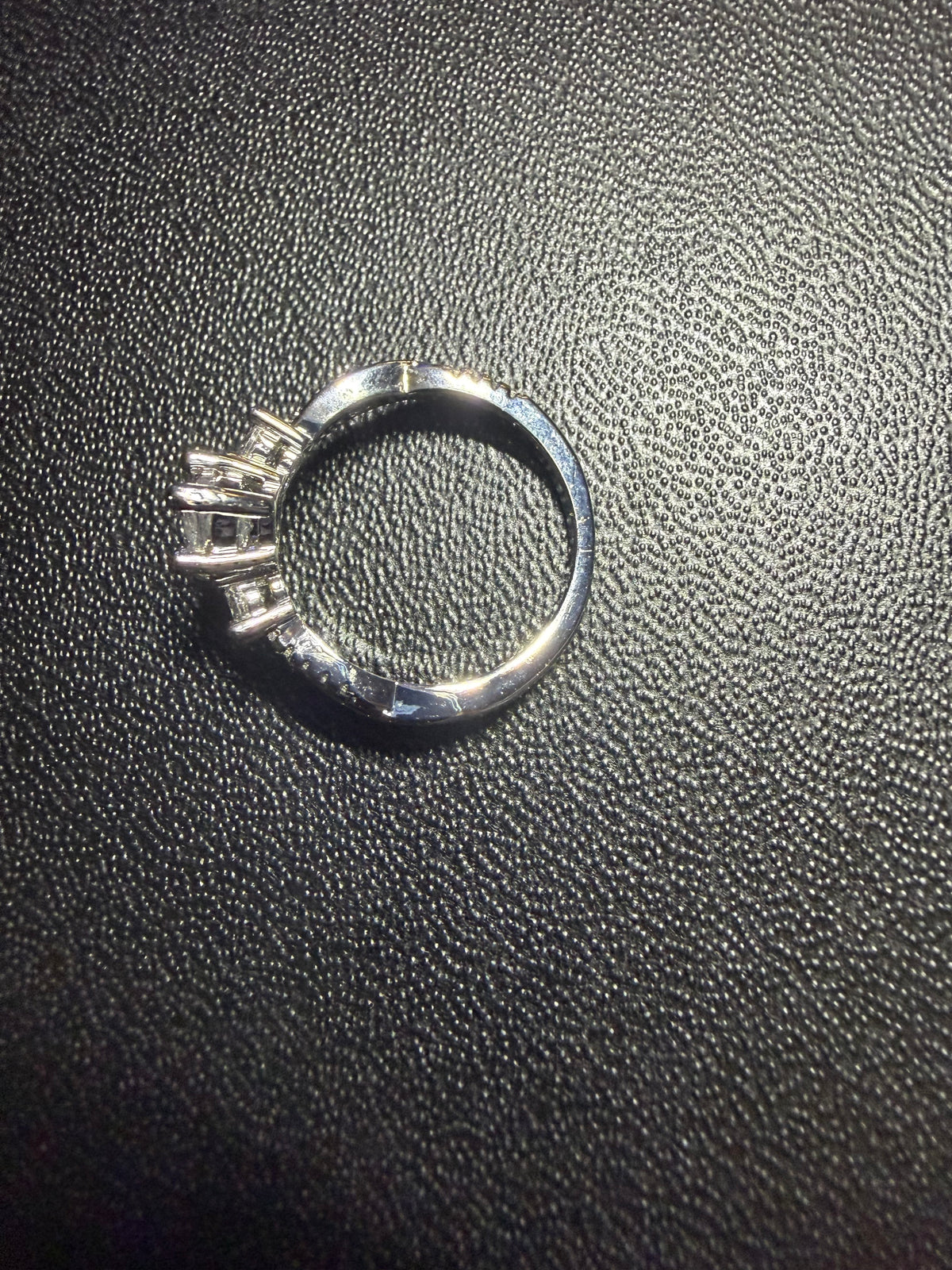 3CT Marques Cut Mossanite Engagement Ring