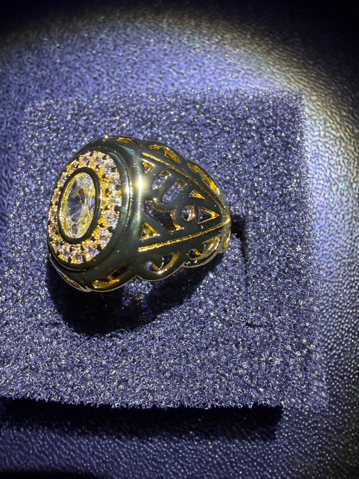 18 CT Gold Plated Signet Ring