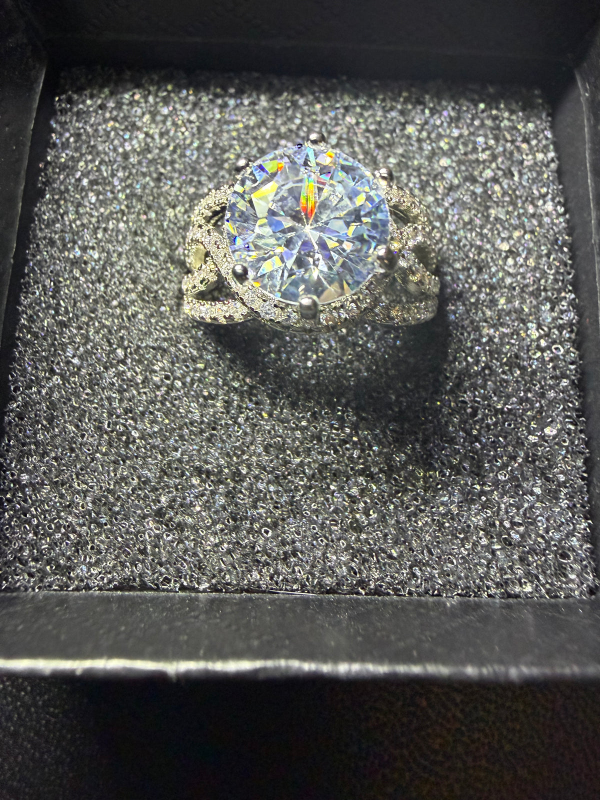 4 CT Mossonite Diamond Engagement Ring