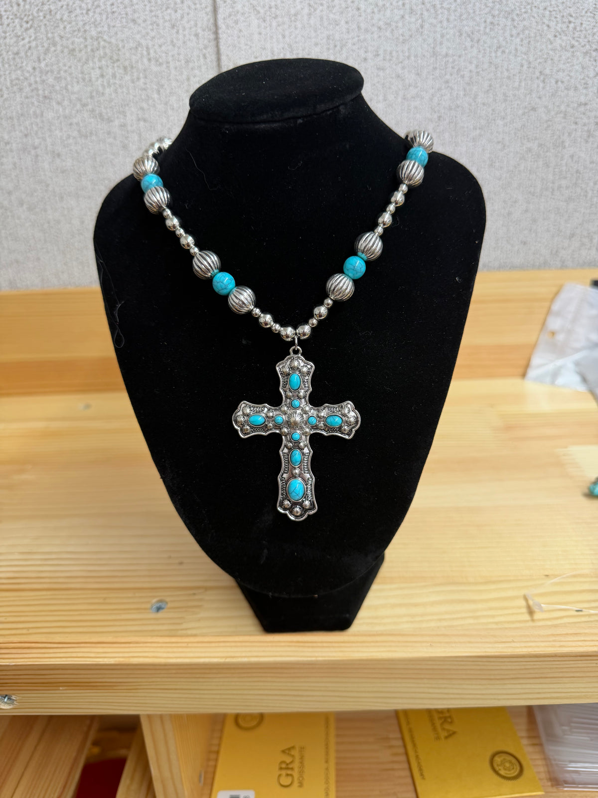 Turquoise Cross Necklace