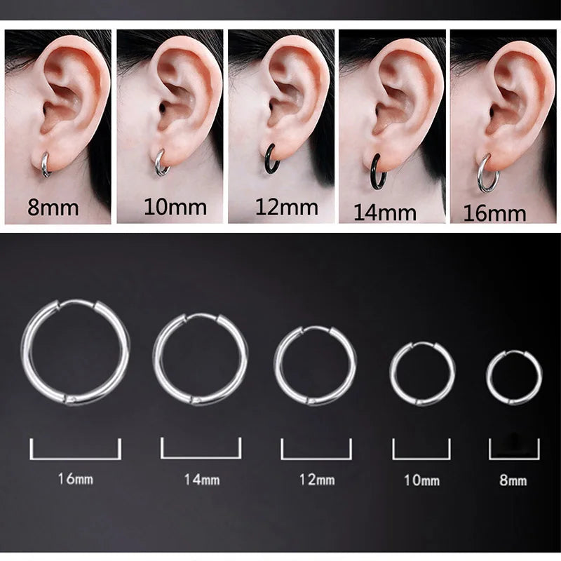 Stainless Steel Small Hoop Earrings