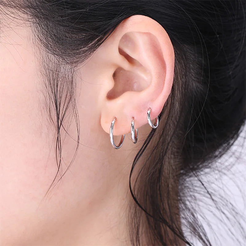Stainless Steel Small Hoop Earrings