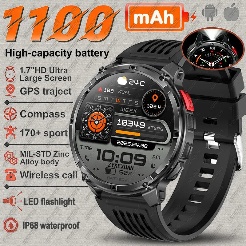 New T-Rex3 Ultra 1100mAh Battery Smart Watch GPS Track Compass IP69K Waterproof Sports tracker Outdoors Military Smartwatches
