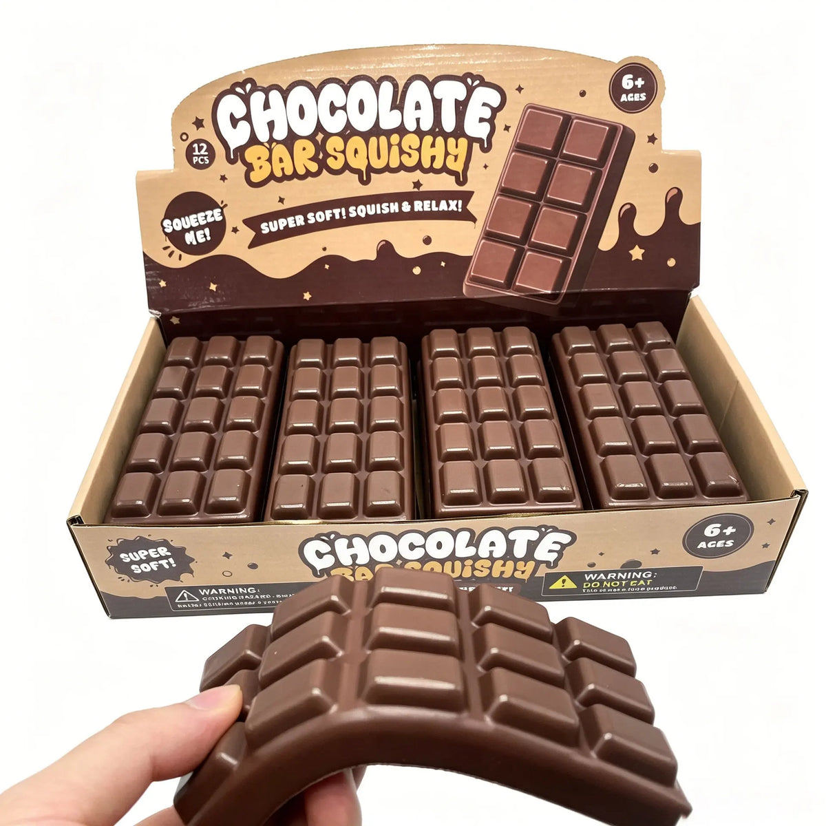 1/3PCS Simulated Chocolate Squishy Squeeze Toy PU Soft Slow Rebound Fidget Toys Stress Relief Sensory Squeeze Toys