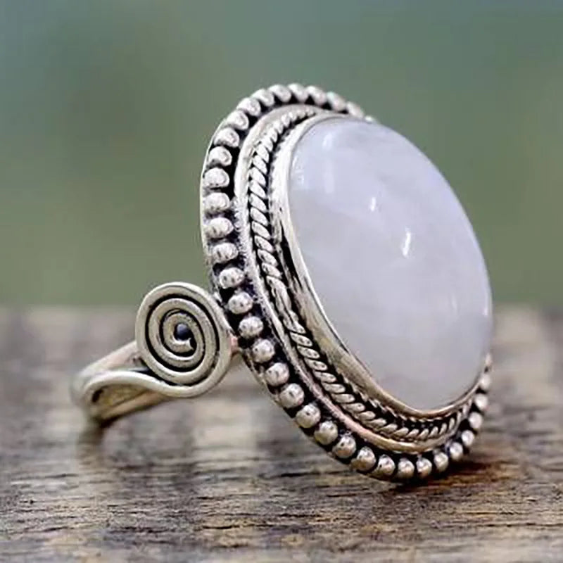 European and American Irregular Triangular Geometric Ring New Imitation Marble Retro Elegant Design Matching Accessories