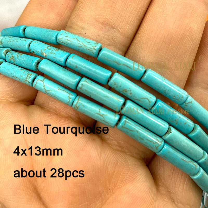 2 3 4MM Natural Blue Turquoises Smooth Loose Round Stone Beads For Jewelry Making DIY Bracelet Earrings Necklace Accessories