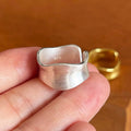 925 Sterling Silver Rings For Women Men Fine Jewelry Finger Adjustable Open Gold Shinning Ring For Party Birthday Gift