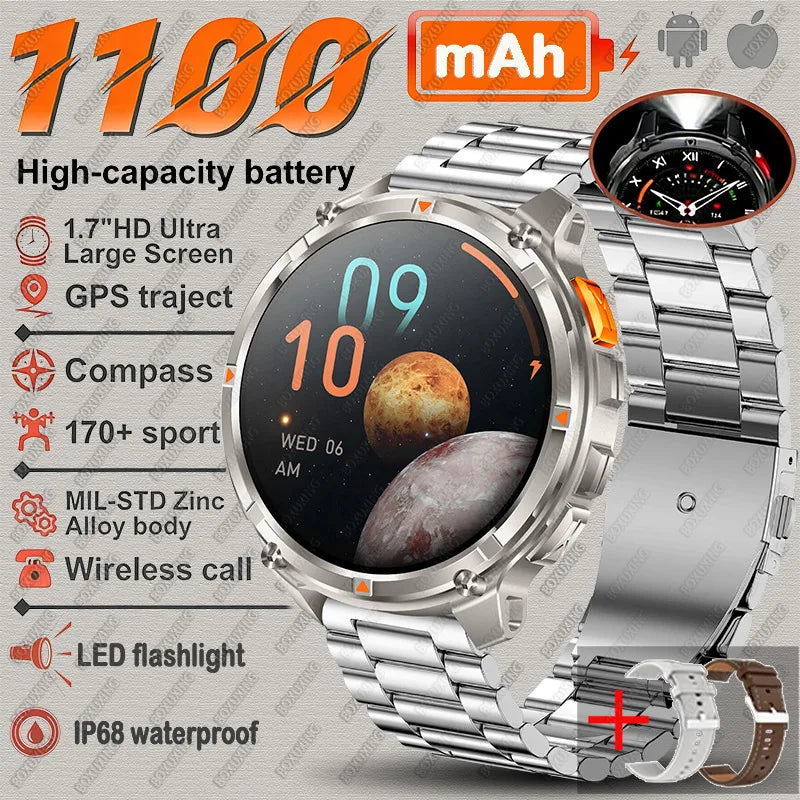 New T-Rex3 Ultra 1100mAh Battery Smart Watch GPS Track Compass IP69K Waterproof Sports tracker Outdoors Military Smartwatches