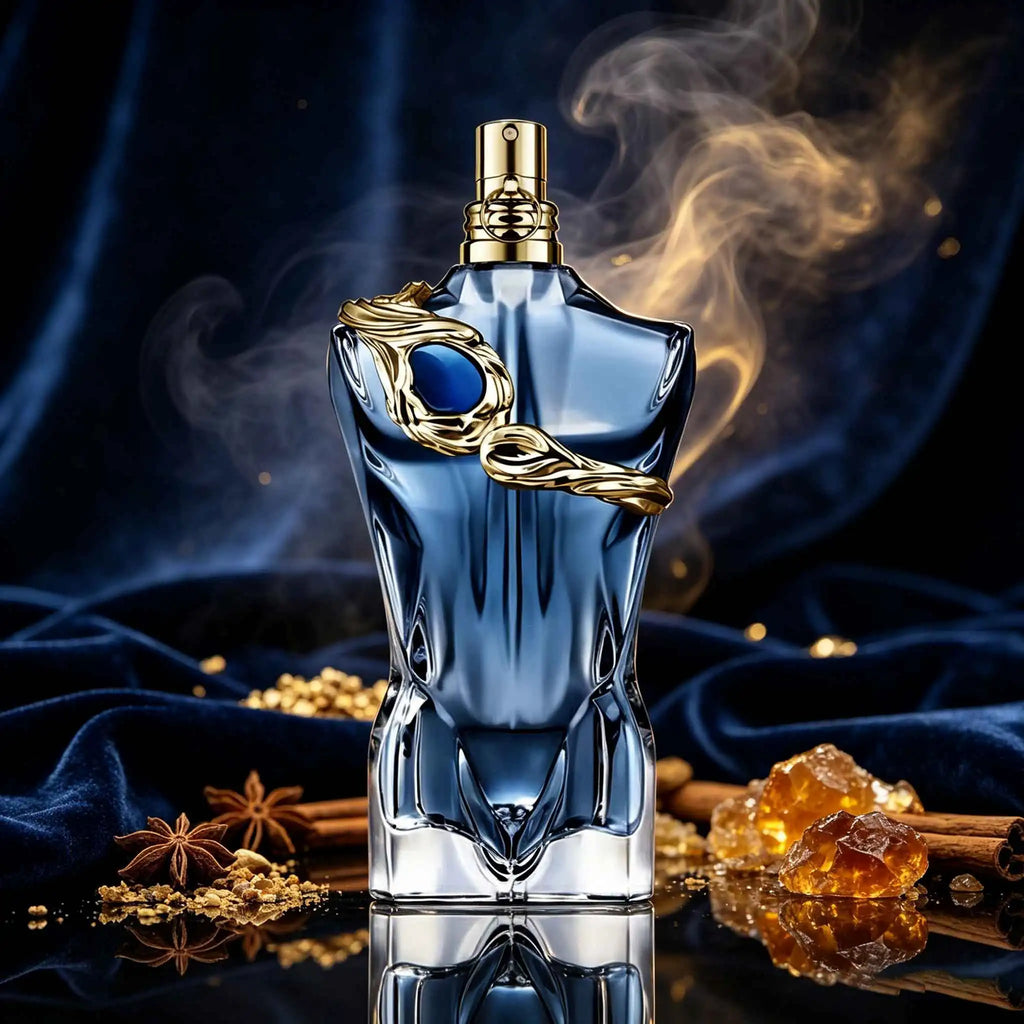 Le Beau Narcisse Luxury Gift‑Box Perfume. Peacock‑Blue Gilded Canister Plus Artistic Bottle. Aquatic Floral‑Woody Scent, Premium Gift Choice For Men.