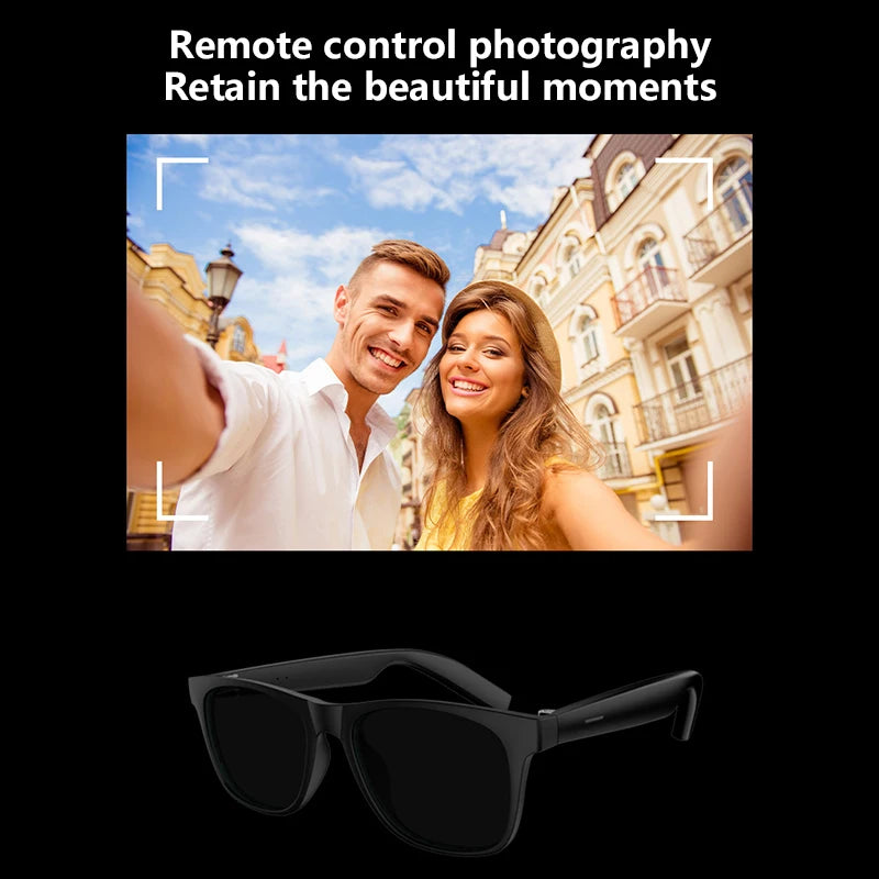 Lenovo AI Smart Glasses 8K Remote Control Touch 1600W Pixels Camera Recording Voice Assistant Translator Bluetooth Sunglasses