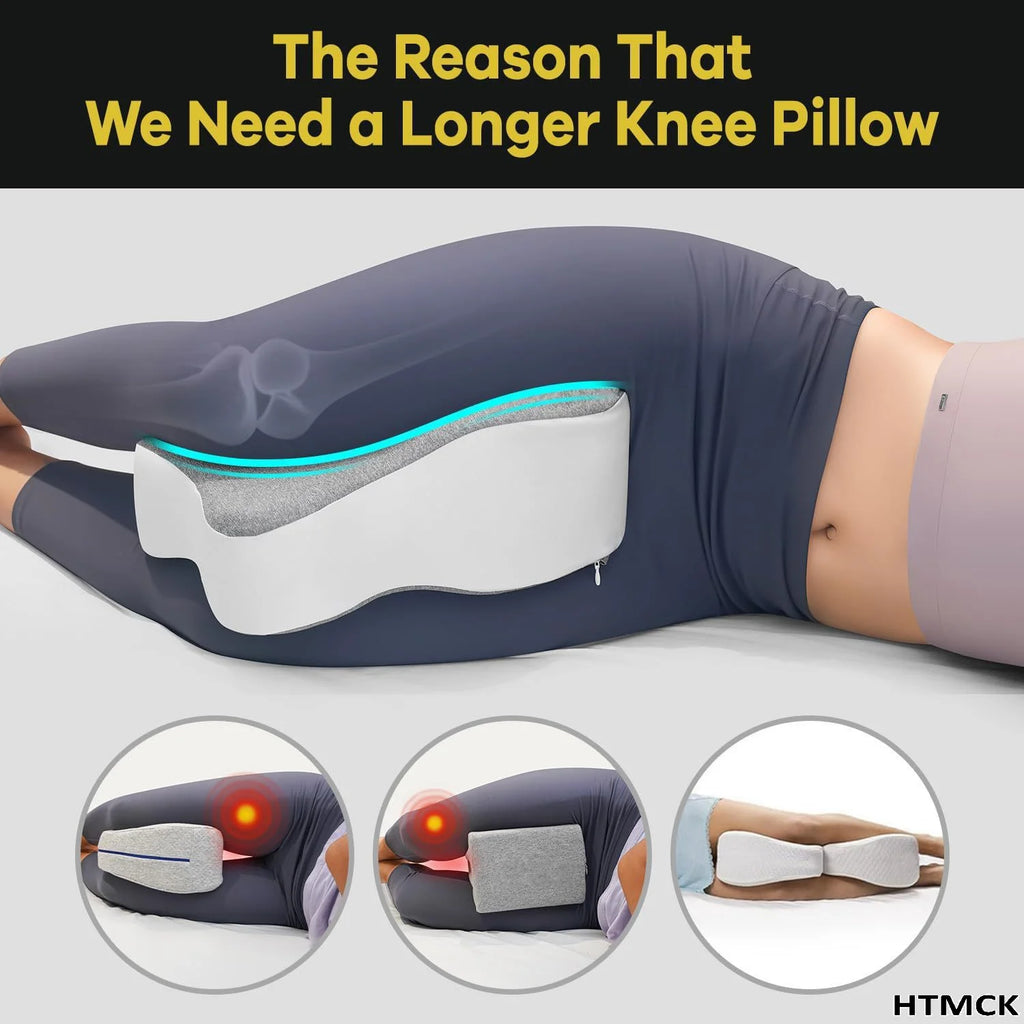 Memory Foam Leg Knee Pillow For Side Sleeping Support Pillow Between Legs Relieve Sciatica Back Hip Knee Joint Discomfort