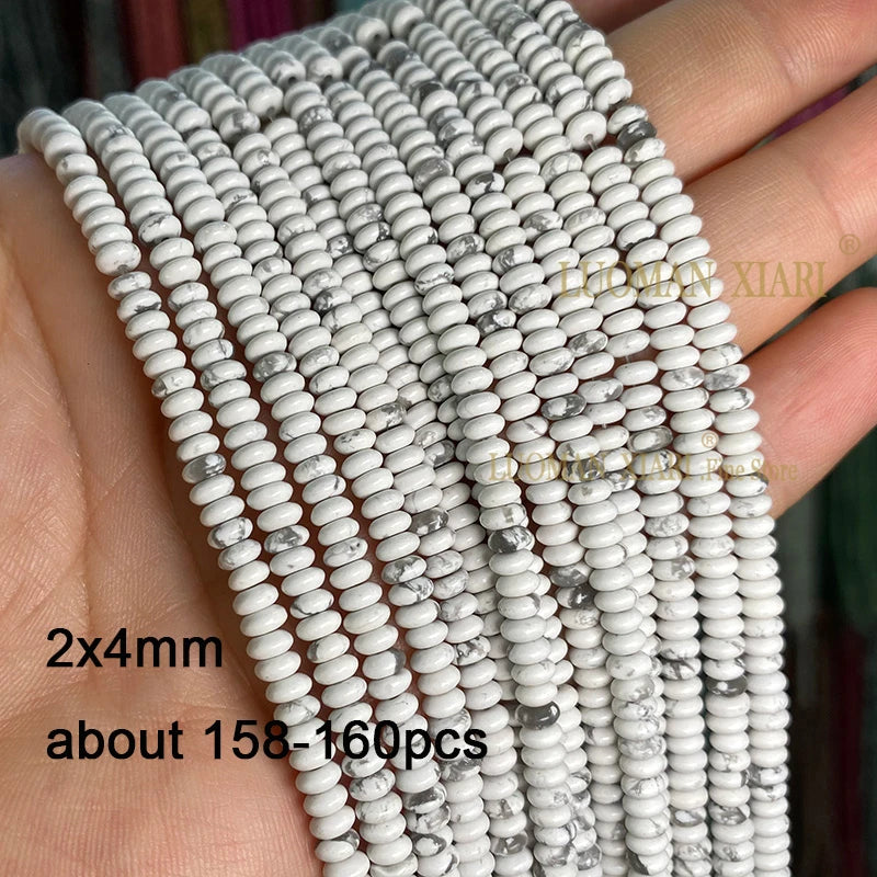 2 3 4MM Natural Blue Turquoises Smooth Loose Round Stone Beads For Jewelry Making DIY Bracelet Earrings Necklace Accessories
