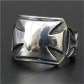 Mens Biker Cross Ring 316L Stainless Steel Polishing Mens Jesus Cross Ring