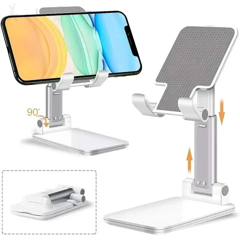 Adjustable Phone Stand for Desk – Foldable Tablet Holder, Sturdy Portable Cradle for Most Phones & iPads