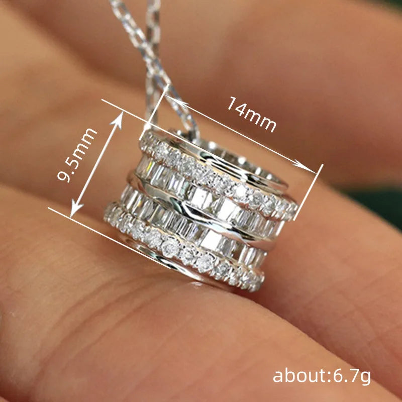 New Niche Inlaid Cubic Zirconia Necklace for Women, High-end, Simple, Luxurious, Elegant, Fashionable, Light Luxury Accessories