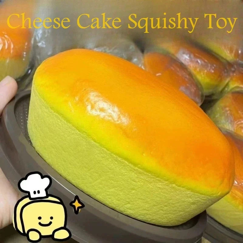 Squishy Simulated Cheesecake Squeeze Toy Stress Relief Slow Rising Sensory Fidget for Anxiety ADHD Autism Gifts for Kids Adults
