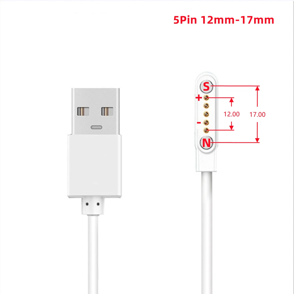 Smart Watch Magnetic USB Dock Charger 2pin 4pin Charging Cable Power Adapter For Kids Smartwatch Juicer Beauty Device Toothbrush