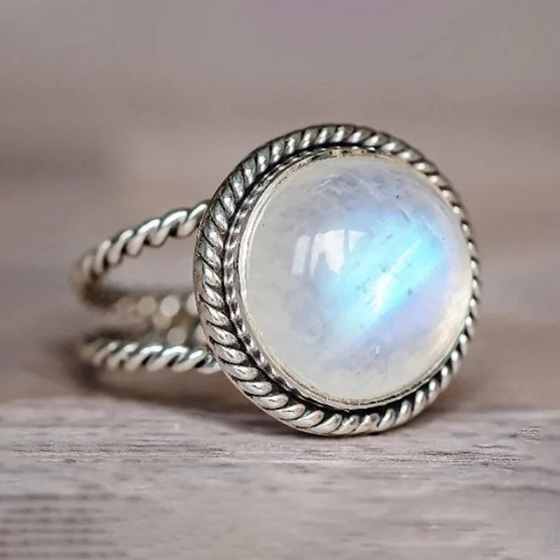 European and American Irregular Triangular Geometric Ring New Imitation Marble Retro Elegant Design Matching Accessories