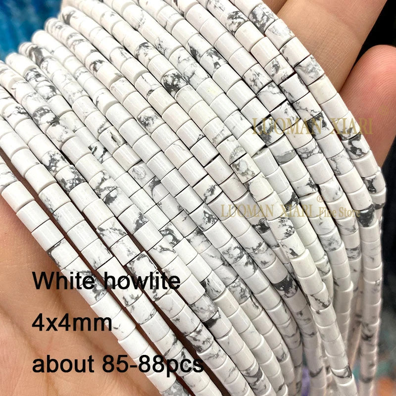 2 3 4MM Natural Blue Turquoises Smooth Loose Round Stone Beads For Jewelry Making DIY Bracelet Earrings Necklace Accessories