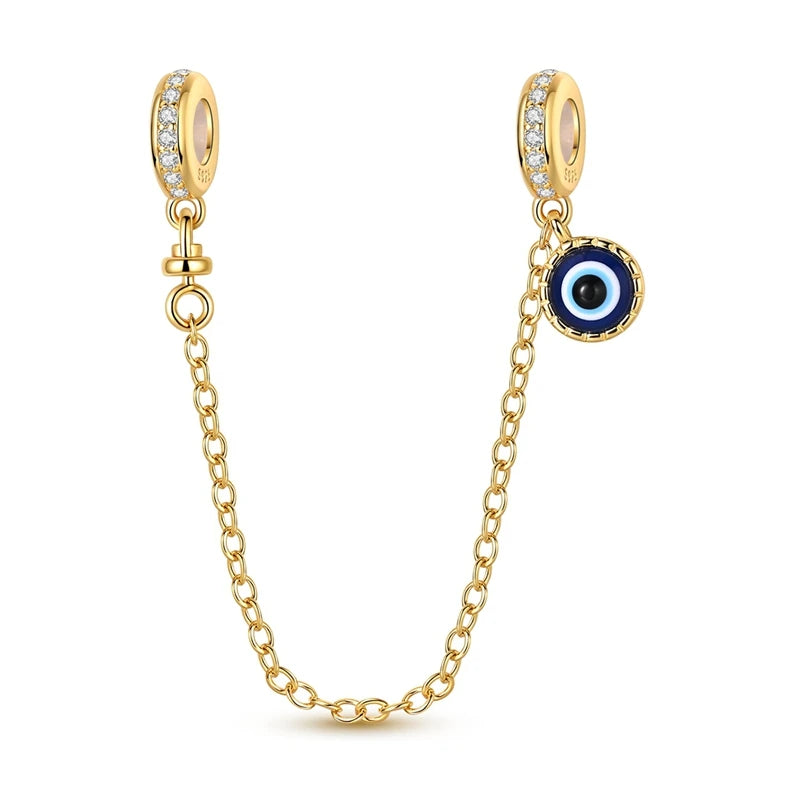 100% Real 925 Silver Classic Devil's Eye Charms Beads For Women Fit Original Qikaola Bracelets Fine DIY Jewelry Making