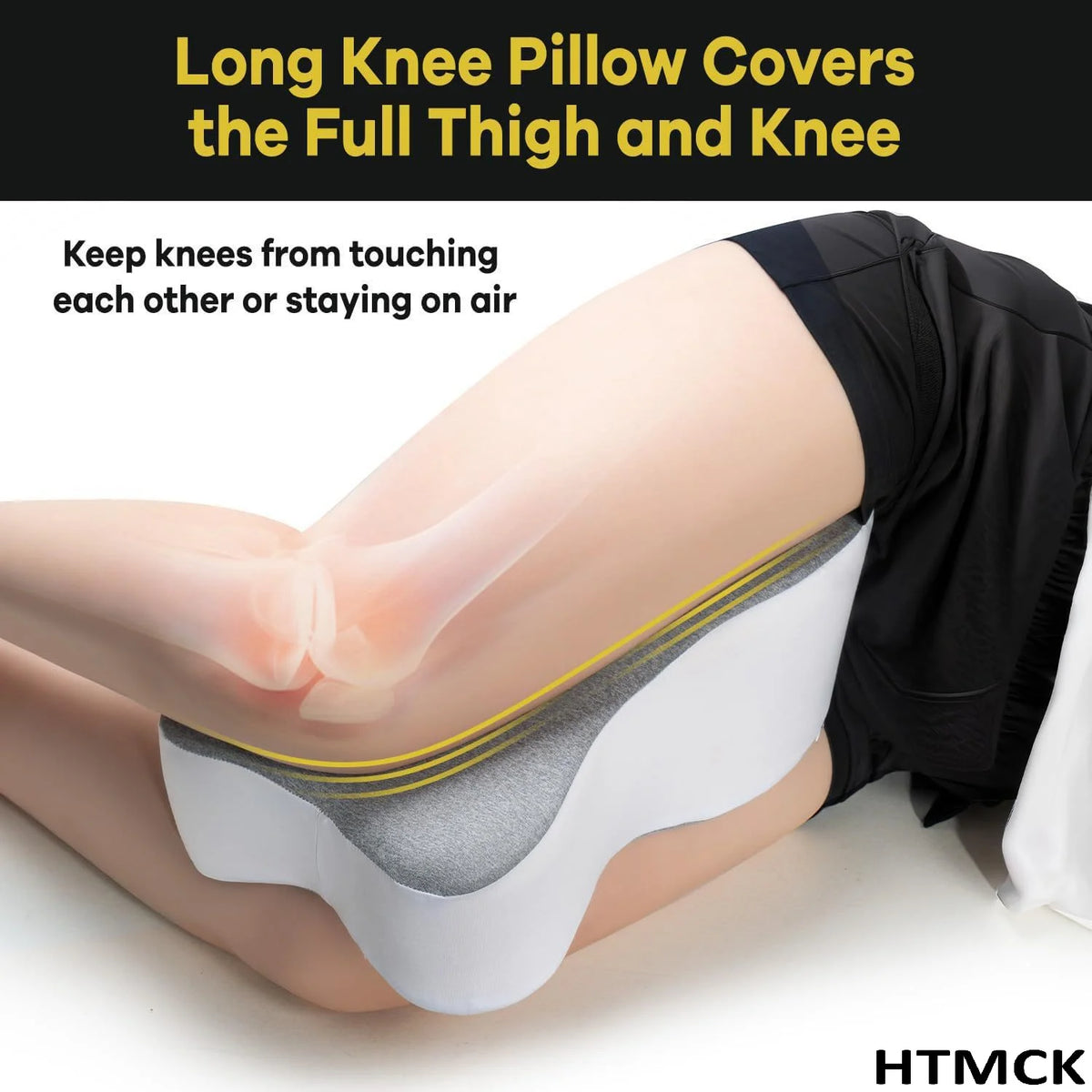 Memory Foam Leg Knee Pillow For Side Sleeping Support Pillow Between Legs Relieve Sciatica Back Hip Knee Joint Discomfort