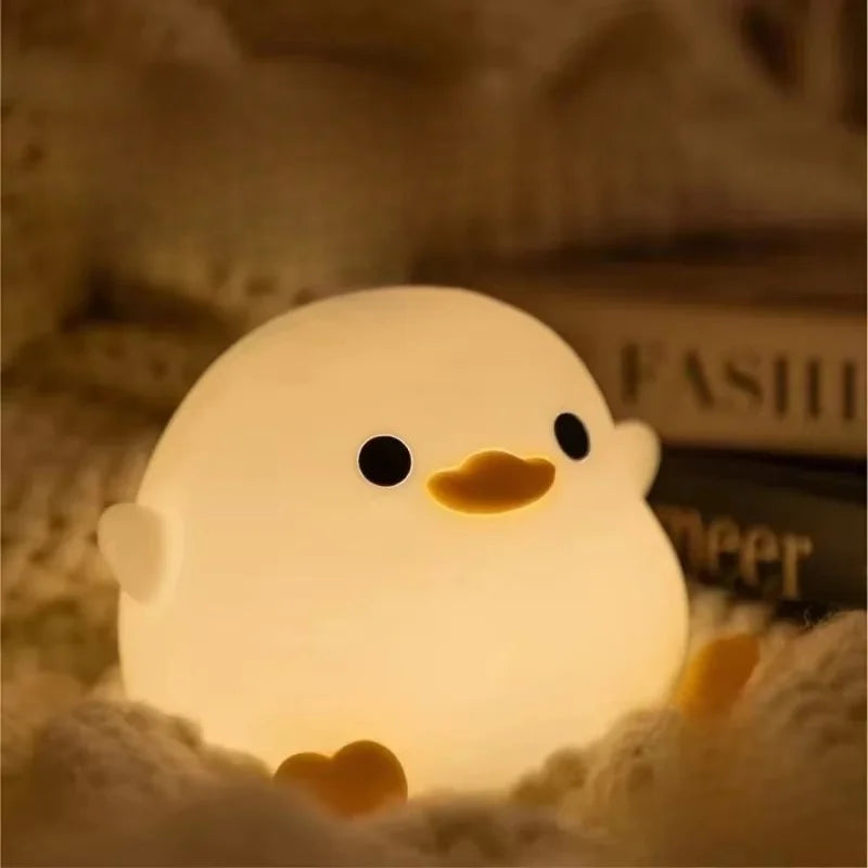 Duck Night Light – USB Rechargeable Touch Lamp with Timer
