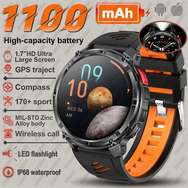 New T-Rex3 Ultra 1100mAh Battery Smart Watch GPS Track Compass IP69K Waterproof Sports tracker Outdoors Military Smartwatches