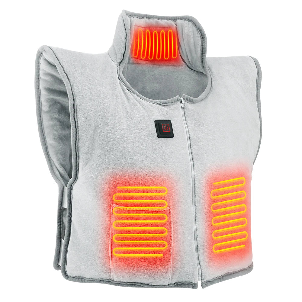 Electric Heating Shoulder Neck Pads Cervical Shawl Massager Cervical Brace Wrap Thermal Compress Relieve Fatigue Warm Back