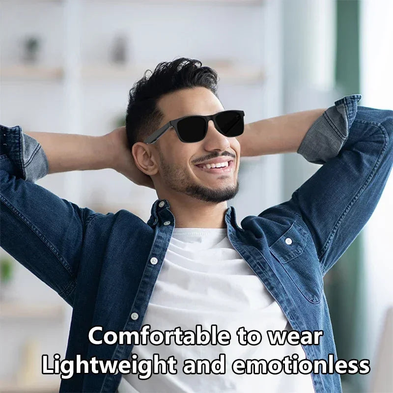 Lenovo AI Smart Glasses 8K Remote Control Touch 1600W Pixels Camera Recording Voice Assistant Translator Bluetooth Sunglasses
