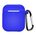 Silicone Earphone Case for AirPods 1/2 Gen Cover Case Wirless Headphones Skin-friendly Earbuds Case with Hook iPhone Case Bag