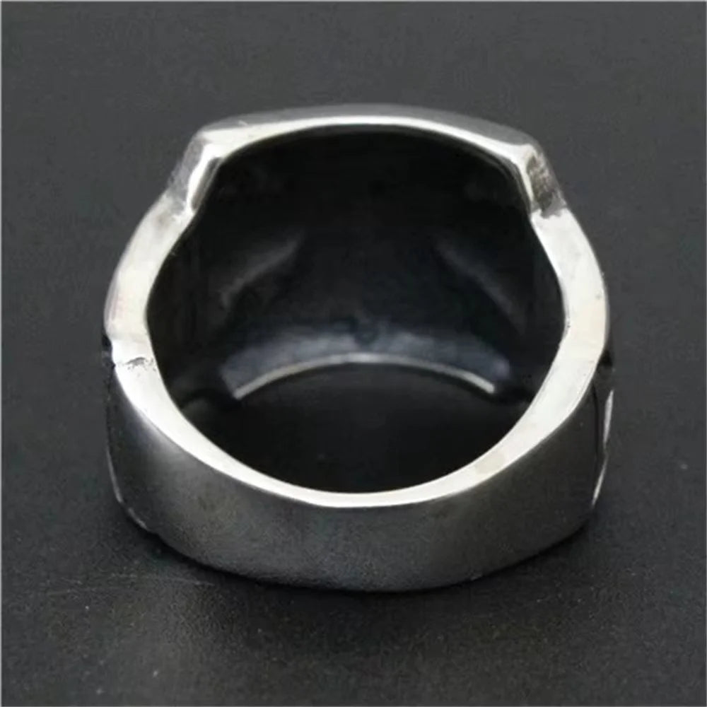 Mens Biker Cross Ring 316L Stainless Steel Polishing Mens Jesus Cross Ring