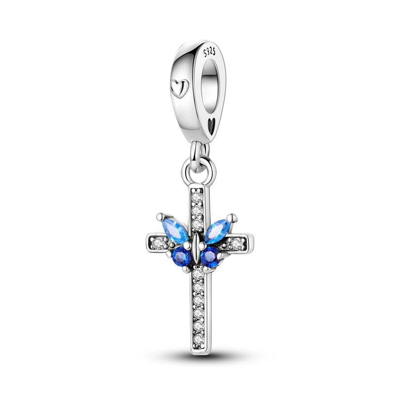 100% Real 925 Silver Classic Devil's Eye Charms Beads For Women Fit Original Qikaola Bracelets Fine DIY Jewelry Making