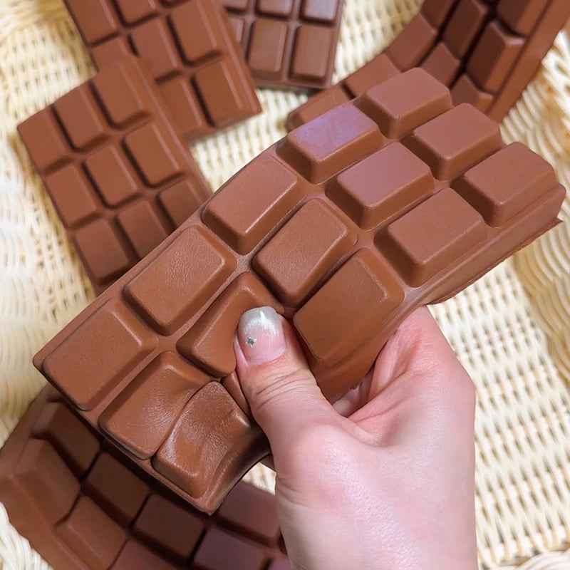 1/3PCS Simulated Chocolate Squishy Squeeze Toy PU Soft Slow Rebound Fidget Toys Stress Relief Sensory Squeeze Toys