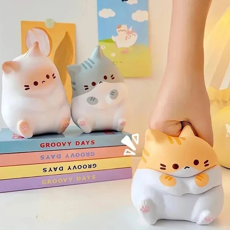 New Cat Stress Relief Squishy Toy PU Slow Rising Squeeze Antistress Ball Cartoon Table Ornaments Squishy Stress Reliever Toys