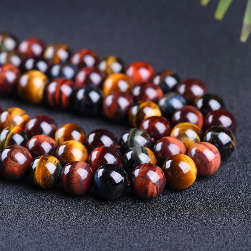 4/6/8/10/12mm A+ Quality Natural Stone Tiger's Eye Stone Round Loose Beads for Jewellery Making DIY Charm Bracelet Necklace