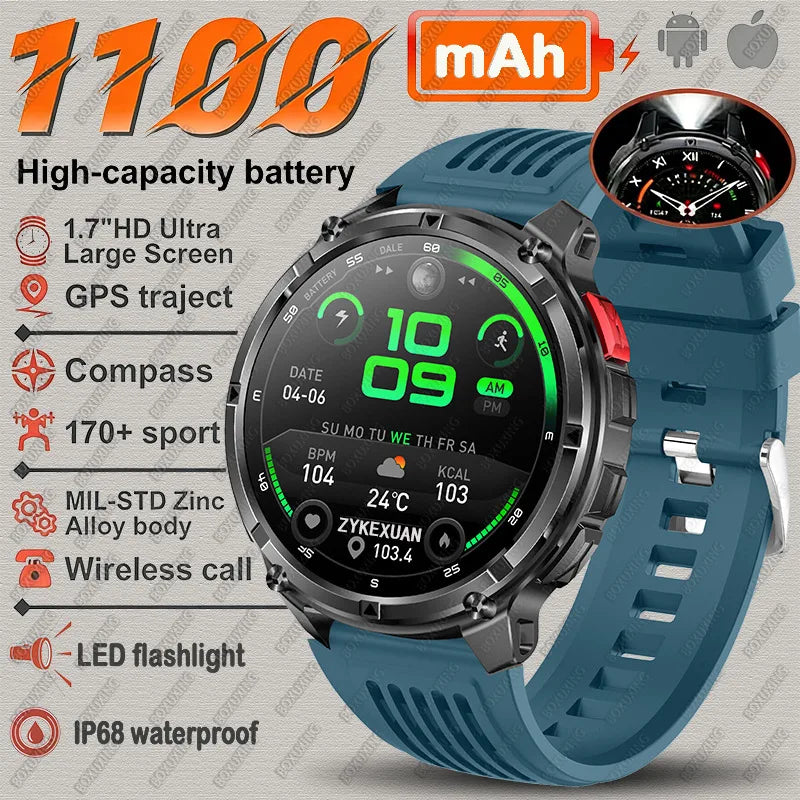 New T-Rex3 Ultra 1100mAh Battery Smart Watch GPS Track Compass IP69K Waterproof Sports tracker Outdoors Military Smartwatches