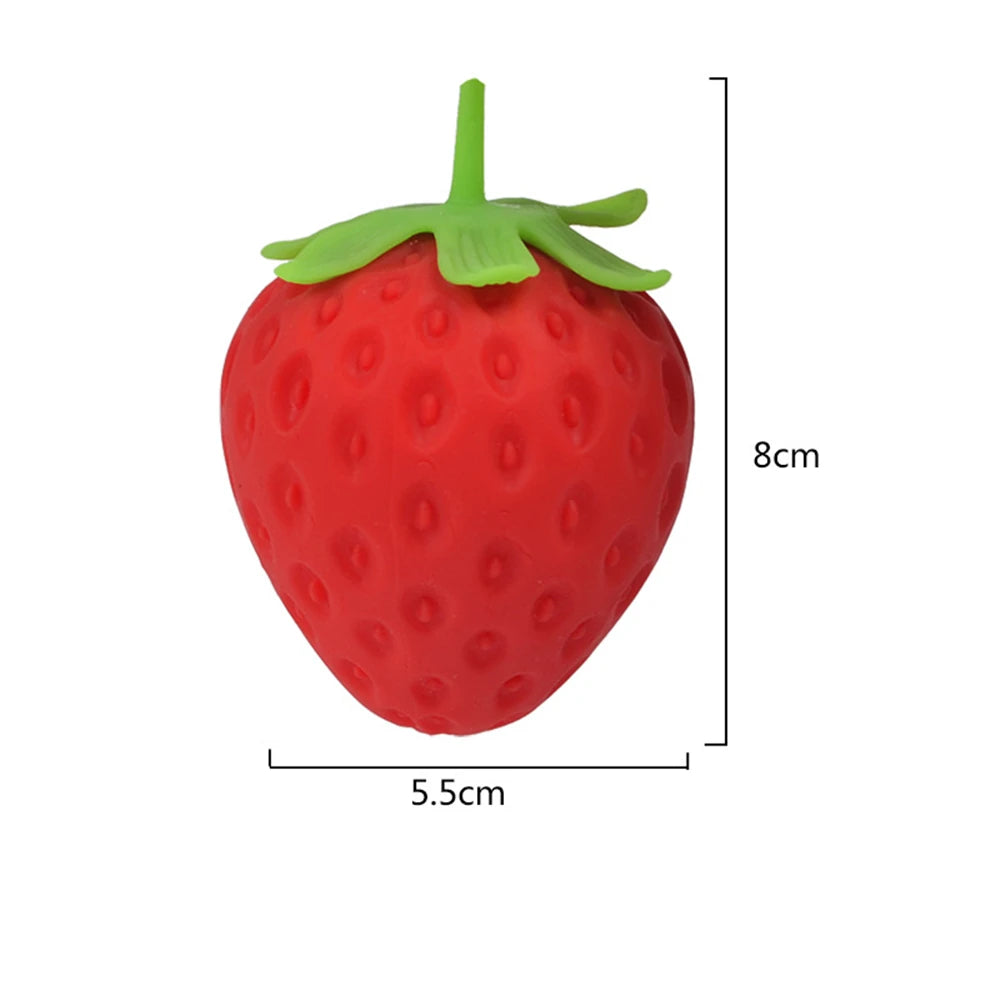 Soft Strawberry Fruit Squishy Toy – Slow Rising Stress Relief for Kids & Adults, Squeeze Anti-Anxiety Sensory Fidget Toy