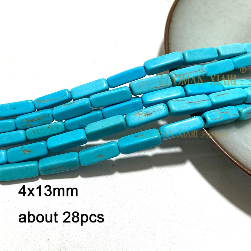 2 3 4MM Natural Blue Turquoises Smooth Loose Round Stone Beads For Jewelry Making DIY Bracelet Earrings Necklace Accessories